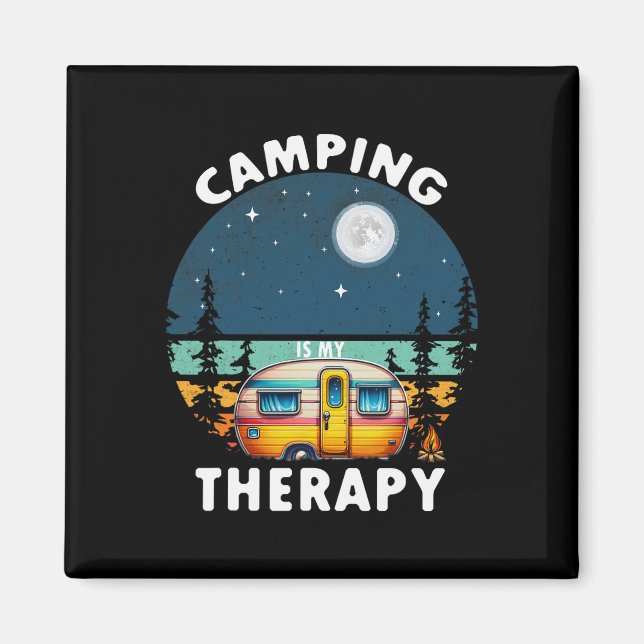 Camping ist meine Therapie  Magnet (Vorne)
