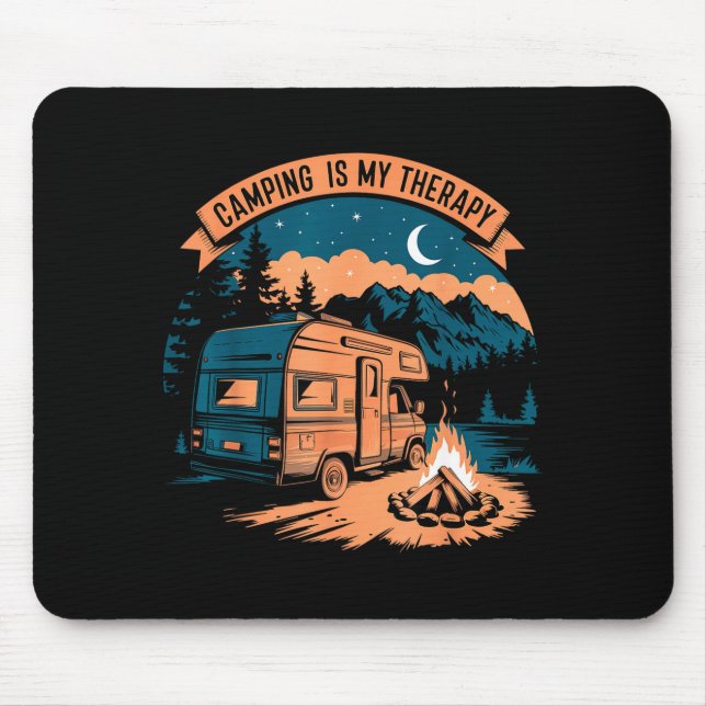 Camping ist meine Therapie  Mousepad (Vorne)