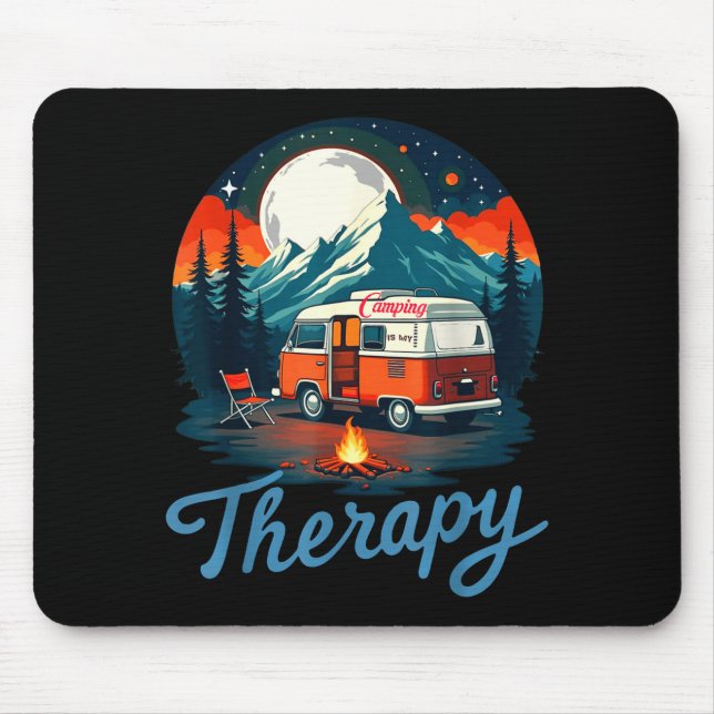 Camping ist meine Therapie  Mousepad (Vorne)