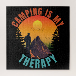 Camping ist meine Therapie Outdoor-Urlaub Geschenk Puzzle