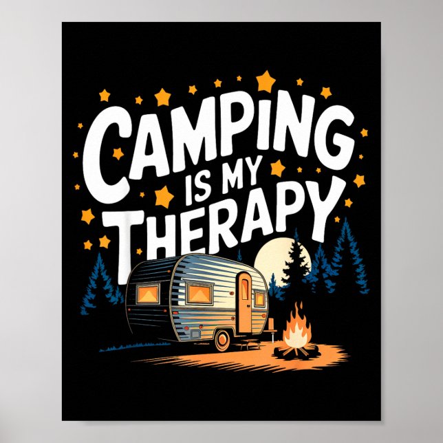 Camping ist meine Therapie  Poster (Vorne)