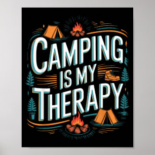 Camping ist meine Therapie-Quote Poster