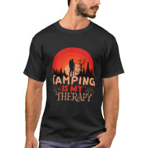 Camping ist meine Therapie Retro-Sonnenuntergang W