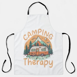 Camping ist meine Therapie Sommerferien Familie Schürze