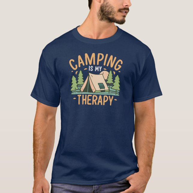 Camping ist meine Therapie T-Shirt (Vorderseite)