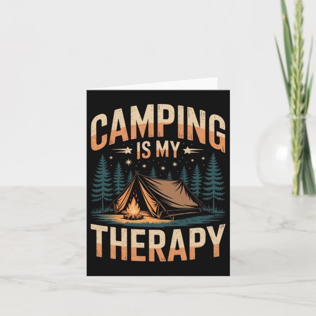 Camping ist meine Therapiefreude im Freien Campfeu Karte (Vorderseite)
