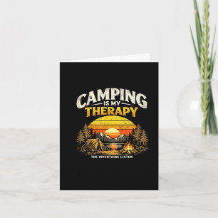 Camping ist Therapie Vintage Outdoor-Camping-Desig Karte