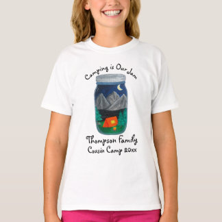 Camping ist unser Ding Zelt und Berge im Glas T-Shirt