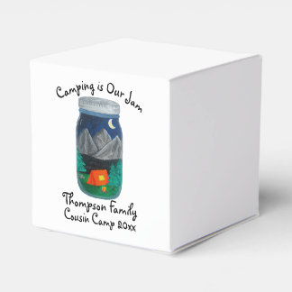 Camping ist unser Ding Zelt und Berge in einem Gla Geschenkschachtel