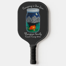 Camping ist Unser Marmorzelt und die Berge im Jar Pickleball Schläger