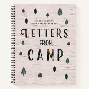 Camping Journal Buchstaben aus dem Camp Journal Notizbuch