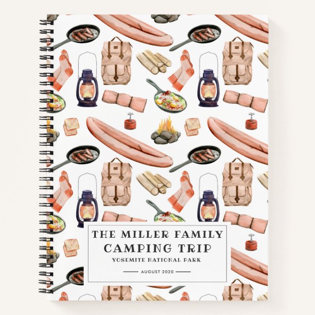 Camping Journal | Custom Road Trip Journal Notizbuch (Vorderseite)