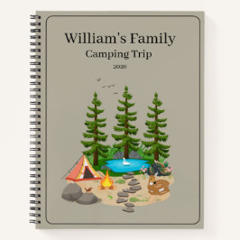 Camping Journal With Camping Illustration  Notizbuch