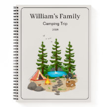 Camping Journal With Camping Illustration