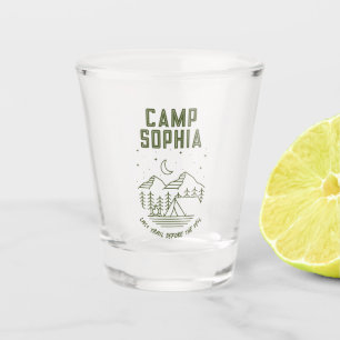 Camping Junggeselinnen-Abschied Custom Shot Glass Schnapsglas