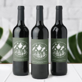 Camping Junggeselinnen-Abschied Einfach Modernes S Weinetikett