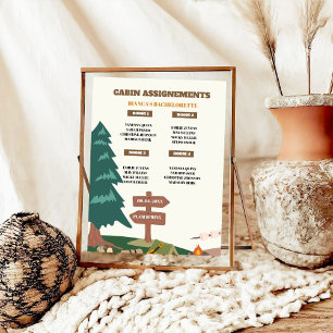 Camping Junggeselinnen-Abschied Kabine Zuweisung S Poster