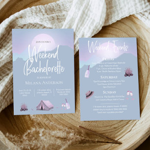 Camping Junggeselinnen-Abschied Wochenende Einladu Einladung