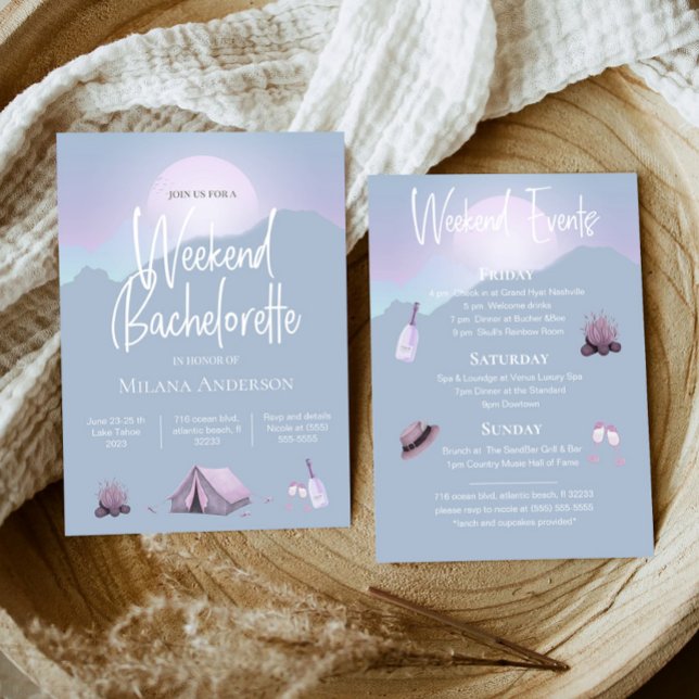 Camping Junggeselinnen-Abschied Wochenende Einladu Einladung (Von Creator hochgeladen)