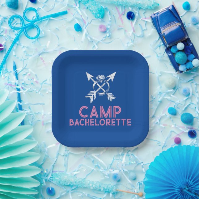 Camping Junggesellinnenabschied Pappteller (Party)