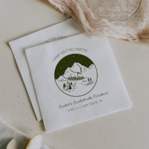 Camping-Junggesellinnenabschied-Party-Themen-Servi Serviette