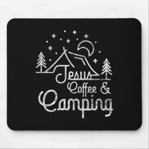 Camping-Kaffee-Camper-Camp-Liebhaber Christ Jesus  Mousepad