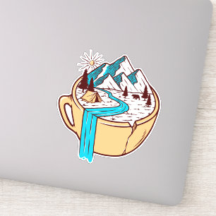 Camping-Kaffee-Wildlife-Vinyl-Aufkleber Aufkleber
