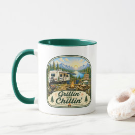Camping-Kaffeetasse - Grillen & Chillen Tasse