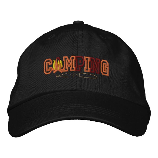 Camping Kid Bestickte Kappe (Vorderseite)