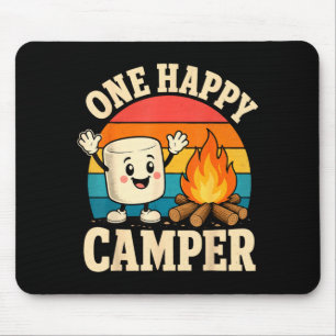 Camping Kinder süße Marshmallow Lagerfeuer Mousepad