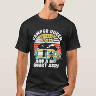 Camping-Königin Classy Sassy Smart Assy Lustig Fla T-Shirt