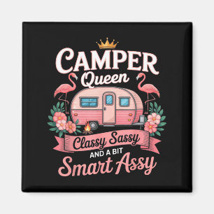 Camping-Königin Cly Sy Smart Y Camping Rv Frauen Magnet