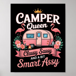 Camping-Königin Cly Sy Smart Y Camping Rv Geschenk Poster