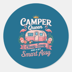 Camping-Königin Cly Sy Smart Y Camping-Wohnmobil F Runder Aufkleber