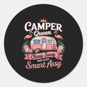 Camping-Königin Cly Sy Smart Y Camping-Wohnmobil F Runder Aufkleber