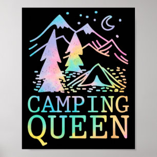 Camping-Königin Elegantes Camping-Nacht-Grafik Poster