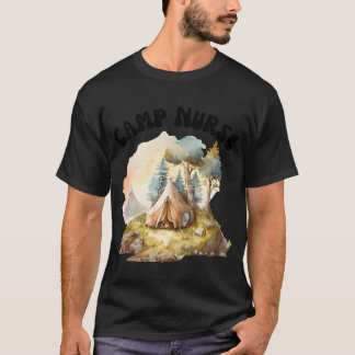 Camping-Krankenschwester Familie T-Shirt
