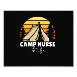 Camping Krankenschwester Stamm Sommercamp Krankenp Fotodruck