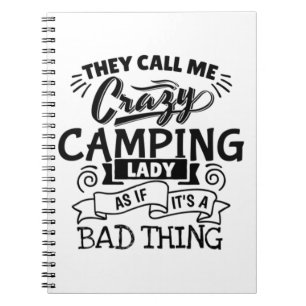 Camping Lady Notizblock