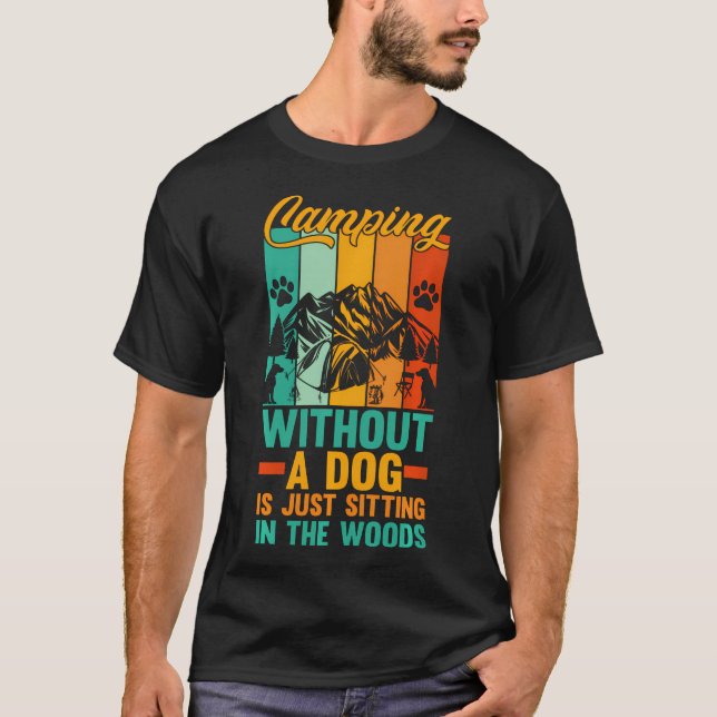 Camping Lagerfeuer Camp Leben Wald T-Shirt (Vorderseite)