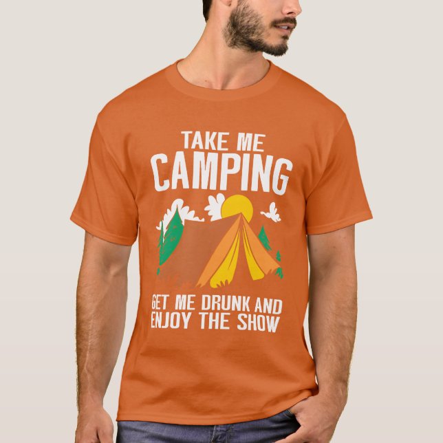 Camping Lagerfeuer Camper Freunde T-Shirt (Vorderseite)