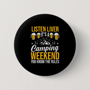 Camping-Lagerfeuer Camping-Leben Wald Camper  Button