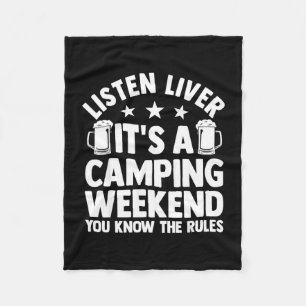 Camping-Lagerfeuer Camping-Leben Wald Camper Fleecedecke
