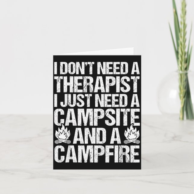 Camping-Lagerfeuer Camping-Leben Wald Camper  Karte (Vorderseite)