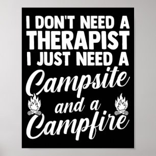 Camping Lagerfeuer Camping-Leben Wald Camper Poster