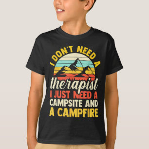 Camping-Lagerfeuer Camping-Leben Wald Camper  T-Shirt