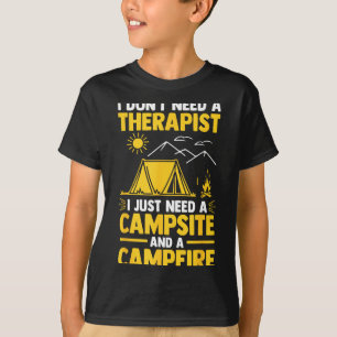 Camping-Lagerfeuer Camping-Leben Wald Camper  T-Shirt