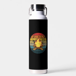 Camping Lagerfeuer Retro Trinkflasche