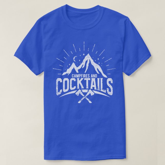 Camping - Lagerfeuer und Cocktails 1 T-Shirt (Design vorne)