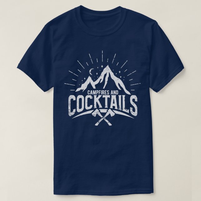 Camping - Lagerfeuer und Cocktails 4 T-Shirt (Design vorne)